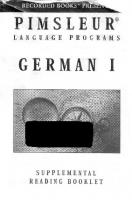 Pimsleur - German I - Booklet [1]
 1442308923, 9781442308923
