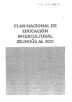 Plan Nacional de Educación Intercultural Bilingüe (EIB) al 2021
