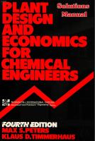 Plant design and economics for chemical engineers [4 ed.]