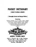 POCKET DICTIONARY (English to Bengali & English)