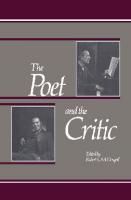 Poet and the Critic: A Literary Correspondence Between D.C. Scott and E.K. Brown
 9780773573376