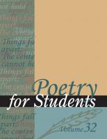 Poetry for Students. Vol. 32
 9781414441801, 1414441800, 9781414449531, 1414449534