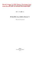 Political diplomacy. Educational manual