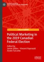 Political Marketing in the 2019 Canadian Federal Election [1st ed.]
 9783030502805, 9783030502812