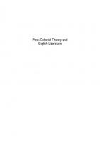 Post-Colonial Theory and English Literature: A Reader
 9781474465700