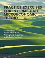 Practice Exercises for Intermediate Microeconomic Theory
 0262539853, 9780262539852