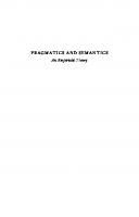 Pragmatics and Semantics: An Empiricist Theory
 9781501752179