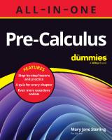 Pre-Calculus All-in-One For Dummies: Book + Chapter Quizzes Online [1 ed.]
 1394201249, 9781394201242