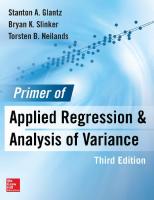 Primer of Applied Regression & Analysis of Variance, Third Edition [3 ed.]
 0071824111, 9780071824118