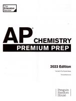 Princeton Review AP Chemistry Premium Prep, 2023: 7 Practice Tests + Complete Content Review + Strategies & Techniques (College Test Preparation)
 0593450701, 9780593450703
