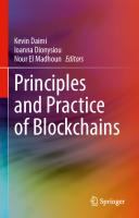 Principles and Practice of Blockchains
 9783031105067, 9783031105074