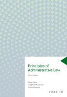 Principles of Administrative Law [Third edition.]
 019030524X, 9780190305246