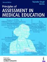 Principles of Assessment in Medical Education [2 ed.]
 9789354652479