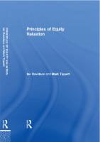 Principles of Equity Valuation
 9781136283048, 9780415696029