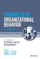 Principles of Organizational Behavior: The Handbook of Evidence-Based Management [3 ed.]
 1119828546, 9781119828549