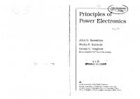 Principles of Power Electronics [Facsimile Edition]
 0201096897