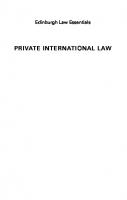 Private International Law
 9780748698257