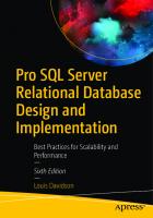 Pro SQL Server Relational Database Design and Implementation: Best Practices for Scalability and Performance [6th ed.]
 9781484264966, 9781484264973