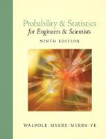 Probability and Statistics for Engineers and Scientists
 0134115856, 9780134115856