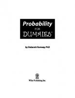Probability For Dummies [1 ed.]
 0471751413, 9780471751410