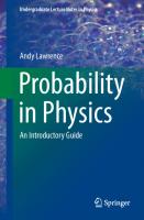 Probability in physics. An introductory guide
 9783030045425, 9783030045449