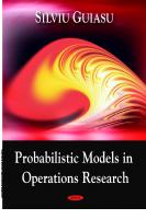 Probablistic Models in Operations Research [1 ed.]
 9781608765331, 9781606922330
