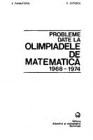 Probleme date la olimpiadele de matematică 1968-1974