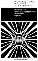 Problems in Undergraduate Physics, Volume III: Optics [3]