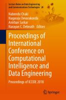 Proceedings of International Conference on Computational Intelligence and Data Engineering: Proceedings of ICCIDE 2018 [1st ed.]
 978-981-13-6458-7;978-981-13-6459-4