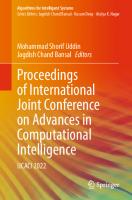 Proceedings of International Joint Conference on Advances in Computational Intelligence: IJCACI 2022
 9819914345, 9789819914340