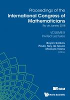 Proceedings of the International Congress of Mathematicians Volume 2 Invited lectures (ICM 2018)
 9789813272910, 9813272910