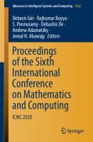 Proceedings of the Sixth International Conference on Mathematics and Computing: ICMC 2020
 981158060X, 9789811580604