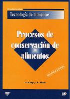 Procesos de conservación de alimentos, 2da Edición