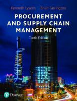 Procurement and Supply Chain Management, 10th ed [10 ed.]
 9781292317915, 9781292317939, 9781292317953