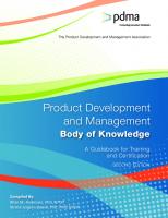 Product Development and Management Body of Knowledge (A Guidebook for Training and Certification) [2, 2 ed.]