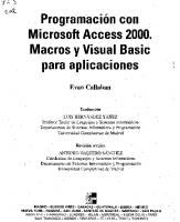 Programación con Microsoft Access 2000. Macros y Visual Basic para aplicaciones
 8448125169
