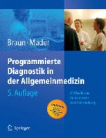 Programmierte Diagnostik In Der Allgemeinmedizin: 82 Checklisten Für Anamnese Und Untersuchung
 3540237631, 9783540237631