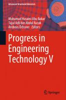 Progress in Engineering Technology V
 3031293479, 9783031293474