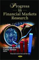 Progress in financial markets research
 9781613247655, 1613247656