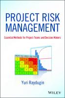 Project Risk Management : Essential Methods for Project Teams and Decision Makers [1 ed.]
 9781118746240, 9781118482438