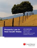 Property law in New South Wales [Fourth edition.]
 9780409343106, 0409343102