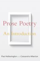 Prose Poetry: An Introduction
 9780691180656