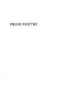 Prose Poetry: An Introduction
 9780691212135