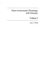 Proto-Austronesian Phonology with Glossary
 9781501735981