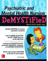 Psychiatric and mental health nursing demystified
 9780071820516, 0071820515, 9780071820523, 0071820523