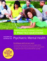 Psychiatric mental health nursing : content review plus practice questions.
 9780803633162, 0803633165