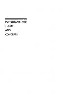 Psychoanalytic Terms and Concepts
 9780300163452