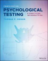 Psychological Testing: A Practical Introduction [4 ed.]
 111950693X, 9781119506935