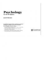 Psychology for the IB Diploma Coursebook
 1316640809, 9781316640807, 9781316640821, 9781316640814
