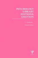 Psychology Library Editions: Emotion, 12-Volume Set
 9781848727809, 9781315739113, 9781138805774, 9781315751870, 0416359906